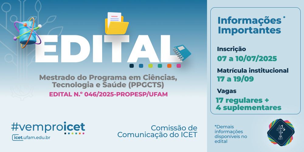 Participe do Programa de Mestrado em Ciências, Tecnologia & SAÚDE do ICET